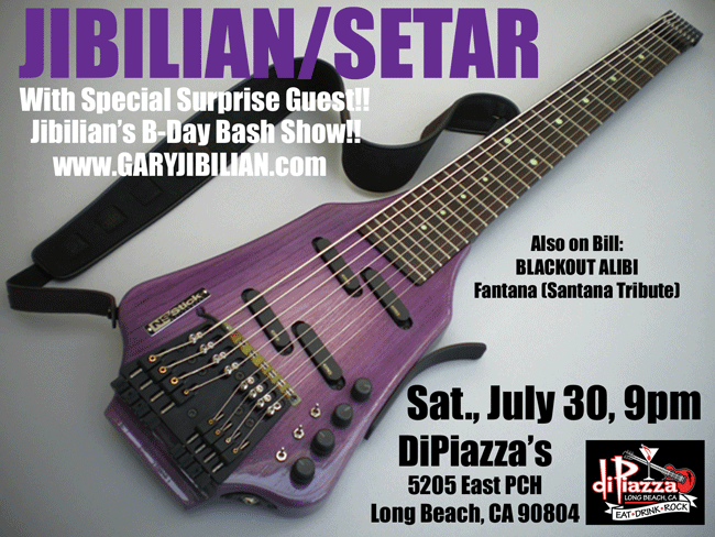 Saturday, July 30, 2016, G’s B-Day Show at DiPiazza’s, Long Beach, 9pm!!